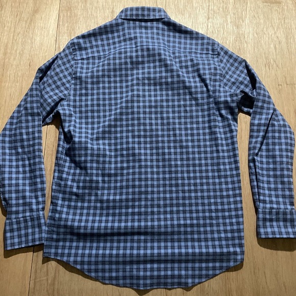 Peter Millar Shirt Men Large Blue Plaid Flannel Cotton Long Sleeve Casual Button - Picture 3 of 5